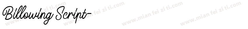 Billowing Script字体转换